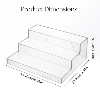 Clear 3-Tier Perfume and Makeup Organizer Rack Set - 2 Pack
