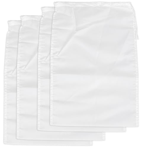 4Pcs Fine Mesh Filter Bags with Drawstring - 9.8 x 13.8 Inches, Food-Grade Nylon