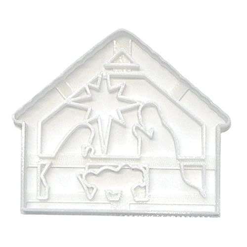 Nativity Manger Scene Baby Jesus Mary Joseph Star Cookie Cutter - Made in USA