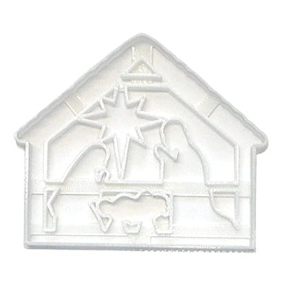 Nativity Manger Scene Baby Jesus Mary Joseph Star Cookie Cutter - Made in USA