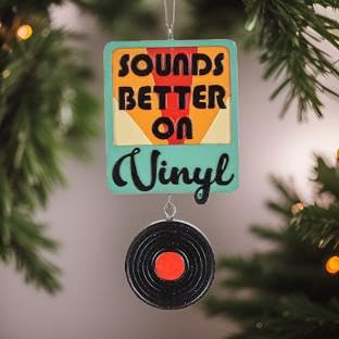 Vinyl Record Christmas Ornament - Music Lover Holiday Decor