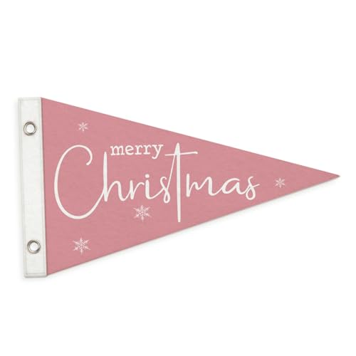 Christmas Kids Room Decoration Pink Merry Christmas Pennant Banner - Toddler Nursery Wall Decor - Variation of THIS listing