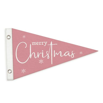 Christmas Kids Room Decoration Pink Merry Christmas Pennant Banner - Toddler Nursery Wall Decor - Variation of THIS listing