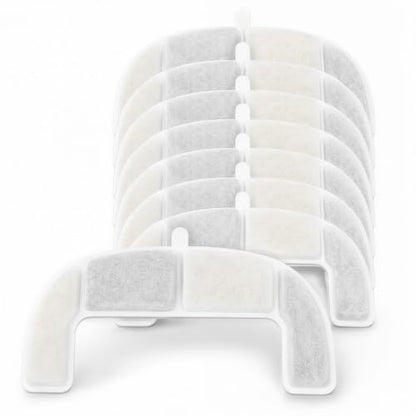 White 8-Pack Replacement Filters for Cheerble Elfin E1 Lite Pet Fountain