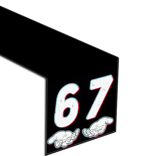 67 Meme Table Runner for Christmas Party Decor - 6-7 People