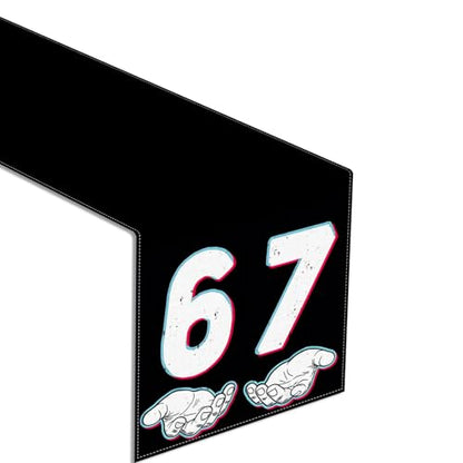 67 Meme Table Runner for Christmas Party Decor - 6-7 People