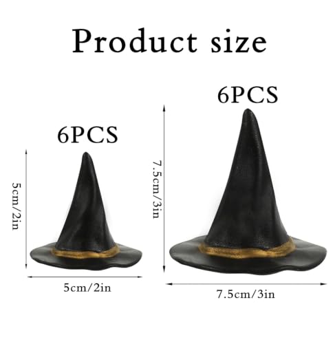 12 Pack Halloween Mini Witch Hats for DIY Crafts Party Decorations