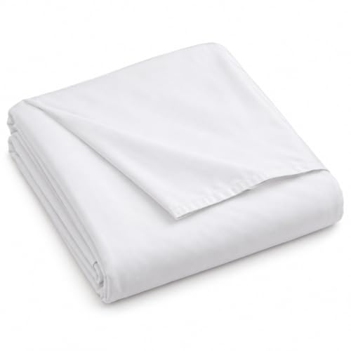 Twin White Microfiber Flat Sheets 12 Pack - Soft & Durable Bed Linen