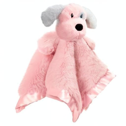Skiennix Puppy Security Blanket - Soft Plush Lovey for Infants & Toddlers | Pink 16 Inch