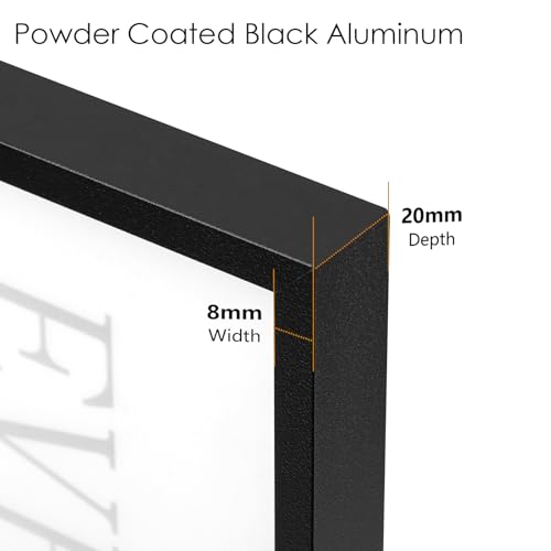 18x24 Inch Snap Poster Frame Pack - Black Aluminum with Plexiglass
