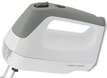 BLACK+DECKER Lightweight Hand Mixer - Powerful Mixing Performance | Sleek White Design