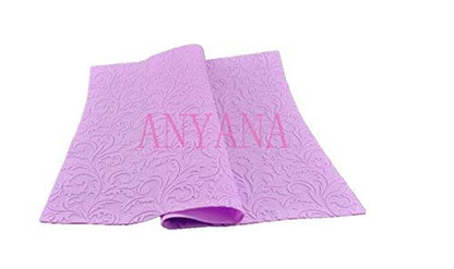 Anyana damask 20 Inch Sugar imprint Dress Silicone damask Fondant impression mat Repeat Oak leaf Embossing Mat Texture Textured Cake Decoration candy Craft Sugarcraft edible Lace Mat