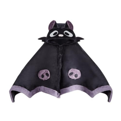 Halloween Bat Blanket Hoodie for Adults Kids Oversized Sherpa Wearable Throw