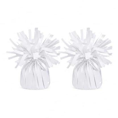 White Heavy-Duty Balloon Weights 170g 2-Pack for Balloon Decorations
