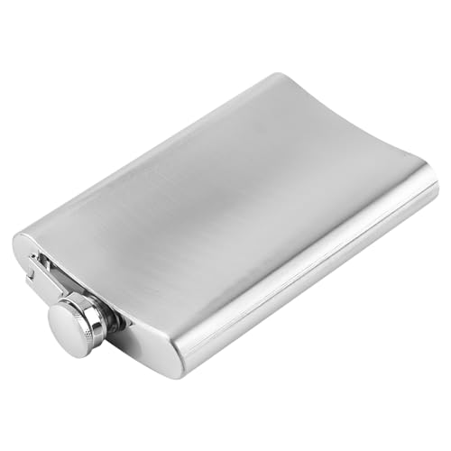 8oz Stainless Steel Pocket Alcohol Flask - Silver Durable Travel Bottle