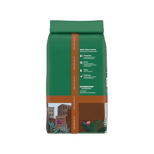 Starbucks Ground Coffee, Medium Roast Hot or Iced Coffee, Decaf Pike Place Roast, Six 12 oz Bags