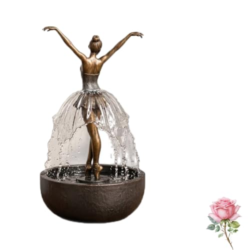 Elegant Ballerina Water Fountain for Home & Office Decor - 1pcs