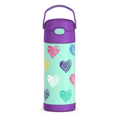 THERMOS 410mL Stainless Steel Non-Licensed FUNtainer® Bottle, Hearts, 14 oz