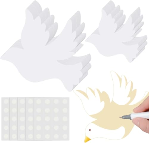 Paper Dove Cutouts for Classroom Decorations - 100 Pcs Mixed Sizes
