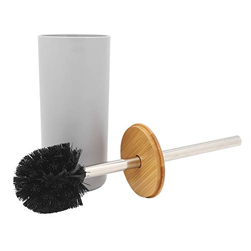 Gray 6-Piece Bathroom Accessories Set with Soap Dish Toothbrush Holder Rinse Cup Lotion Bottle Trash Can Toilet Brush