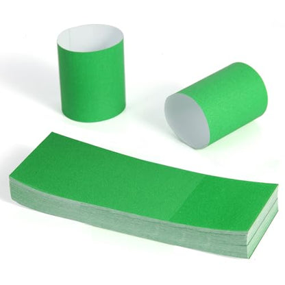 Green Paper Napkin Rings Self-Adhesive 200 Pcs Elegant Table Decor