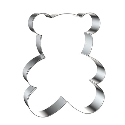 Sitting Teddy Bear Cookie Cutter Set - 4 Sizes Stainless Steel, Kids Gift