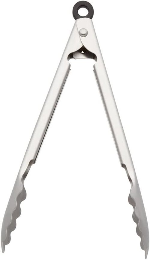 KitchenAid Stainless Steel Serving Tongs - 9 Inch with Secure Closing Lock & Hang Hook