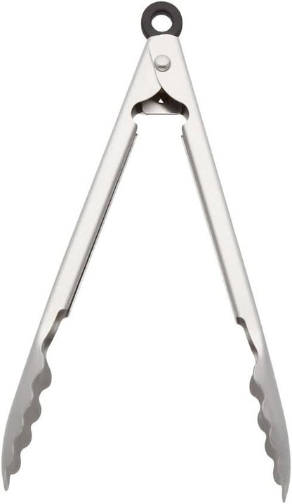 KitchenAid Stainless Steel Serving Tongs - 9 Inch with Secure Closing Lock & Hang Hook
