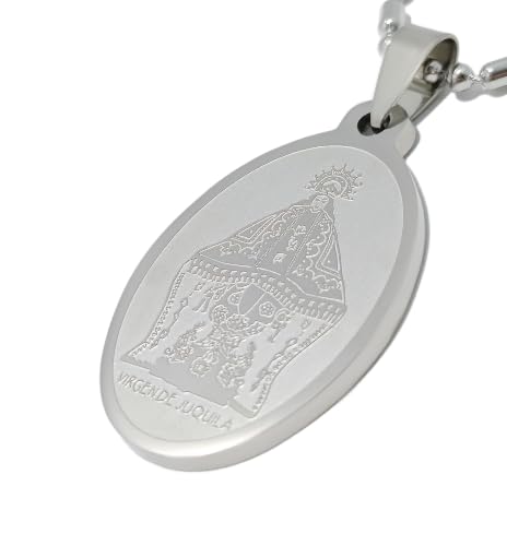 Virgin Stainless Steel Religious Pendant with 60cm Chain - Juquila Model 373