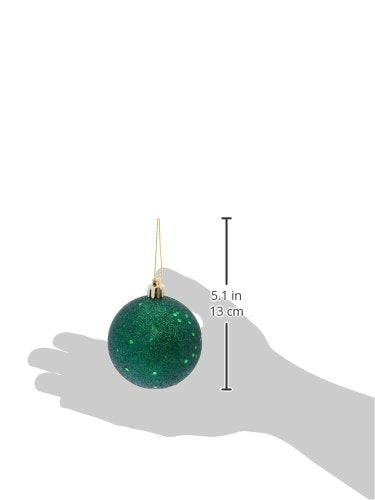 Emerald Green Holiday Ornament Set - Shatterproof 2.75-Inch Balls, 20-Pack