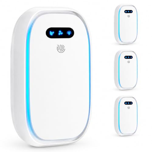 White Plug-In Negative Ion Air Purifier 4 Pack - Odor Eliminator & Quiet Home Freshener