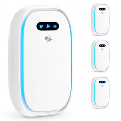 White Plug-In Negative Ion Air Purifier 4 Pack - Odor Eliminator & Quiet Home Freshener
