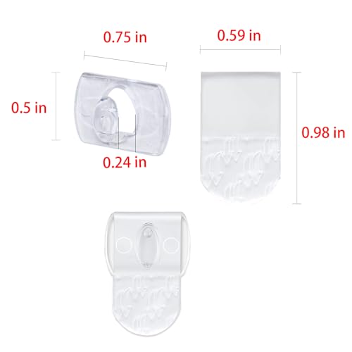 Indoor Mini Light Clips 60 Count - Damage-Free Clear Wall Hooks for Christmas and Cables - Variation of THIS listing