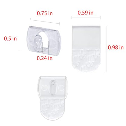 Indoor Mini Light Clips 60 Count - Damage-Free Clear Wall Hooks for Christmas and Cables - Variation of THIS listing