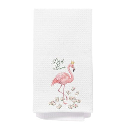 Pink Flamingo Mahjong Kitchen Dish & Hand Towels 16x24 - Decorative & Absorbent