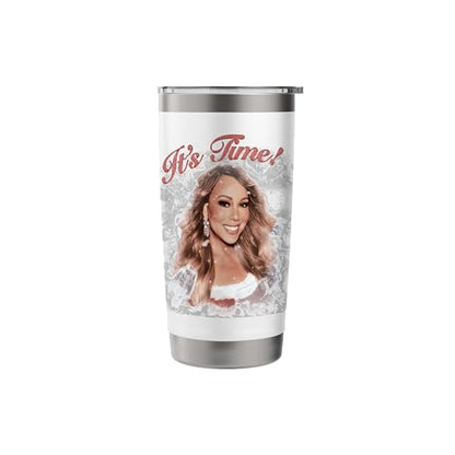 Christmas Music Tumbler - 20oz Insulated Stainless Steel Travel Mug with Leak-Proof Lid - White