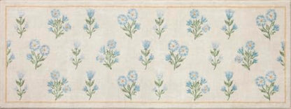 Loloi Chris Loves Julia Clove Ivory & Light Blue Bath Mat 1'10" x 5' - Rectangular