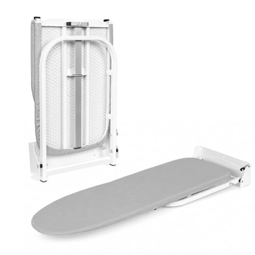 Wall Mounted Folding Ironing Board - Space Saving, Gray