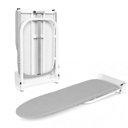 Wall Mounted Folding Ironing Board - Space Saving, Gray