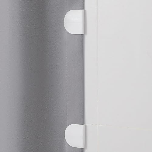 Self-Adhesive Shower Curtain Clips - No Drill Bathroom Accessories (4 Pack)