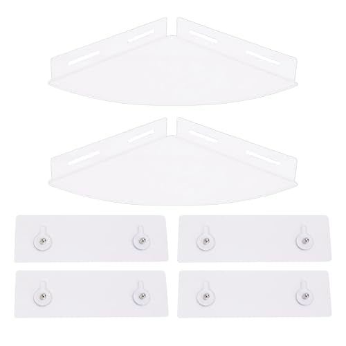 Corner Floating Shelves Set - Clear Acrylic Wall Storage Organizer