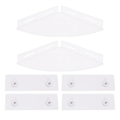 Corner Floating Shelves Set - Clear Acrylic Wall Storage Organizer