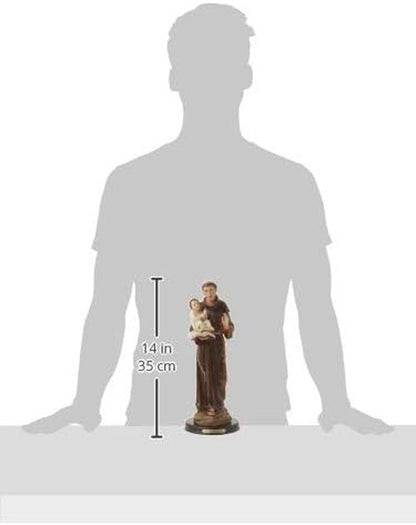 George S. Chen Imports Saint Anthony Holy Figurine - 12" Religious Statue Decor