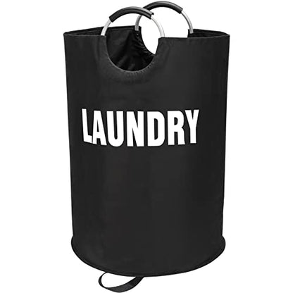 Maxsilan 90L Large Laundry Basket, Freestanding Tall Clothes Hamper, Collapsible Laundry Bag, Beige