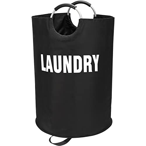 Maxsilan 90L Large Laundry Basket, Freestanding Tall Clothes Hamper, Collapsible Laundry Bag, Beige