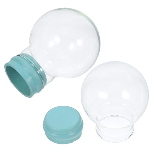 2 Pack Clear Glass Snow Globes Refillable DIY Christmas Ornaments
