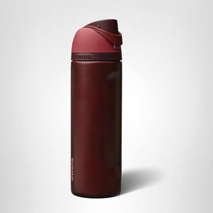 Owala FreeSip Insulated Stainless Steel Water Bottle with Straw, BPA-Free Sports Water Bottle, Great for Travel, 32 Oz, Black Cherry