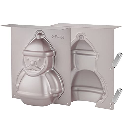 Santa Claus Cake Pan 7.5 Inch Non-Stick Christmas Bakeware - Champagne Gold