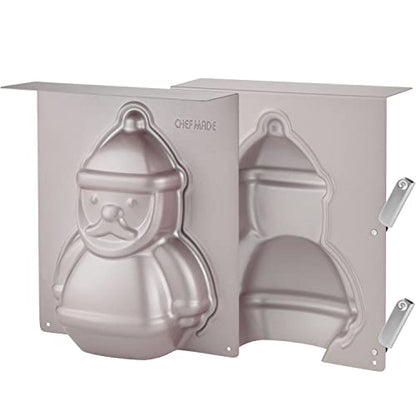 Santa Claus Cake Pan 7.5 Inch Non-Stick Christmas Bakeware - Champagne Gold
