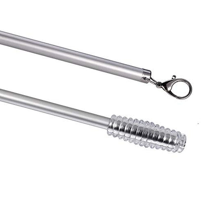 2 Pack 36 Inch Universal Drapery Pull Rod Invisible Clear Curtain Wand for Easier Opening and Back (Acrylic, 36")